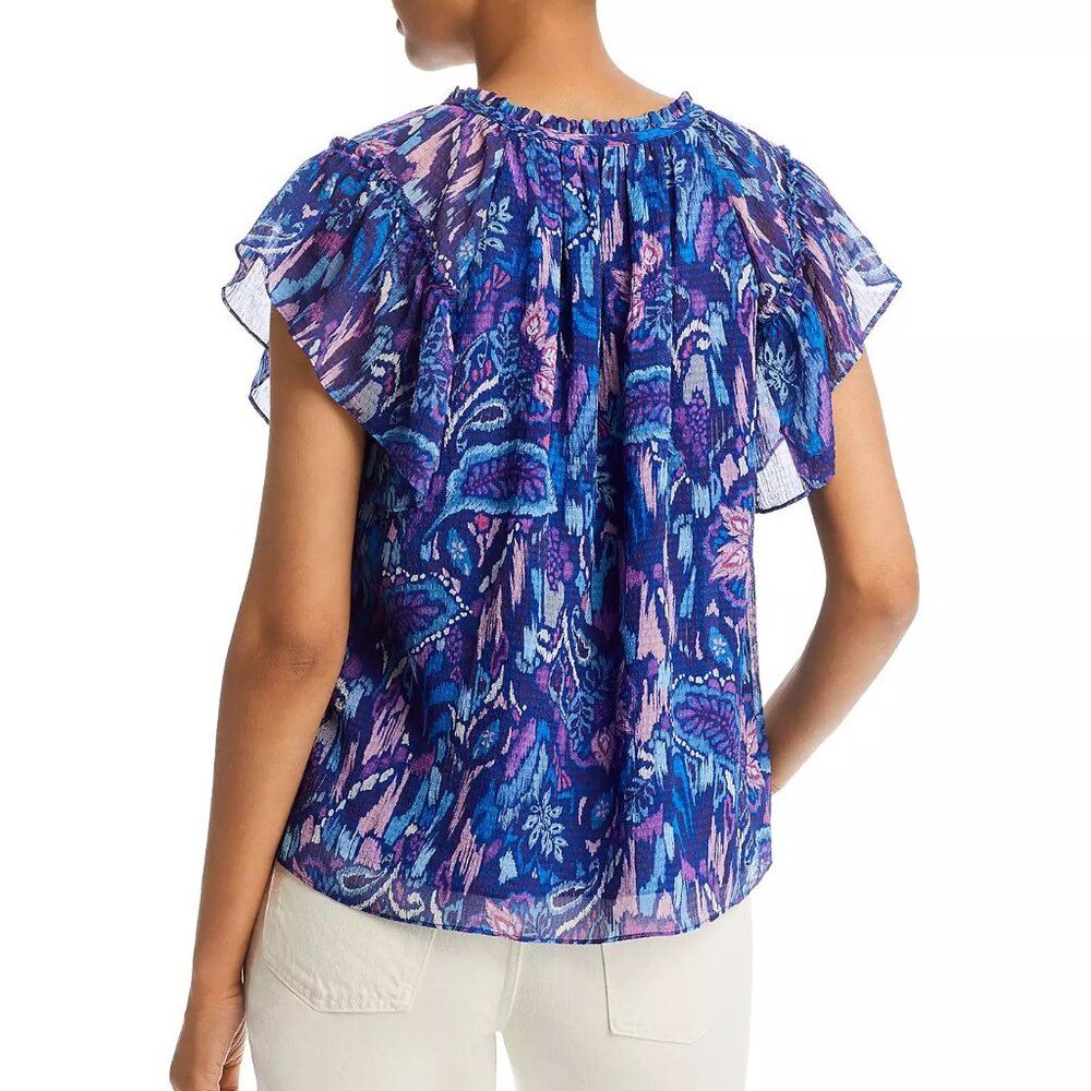 Ramy Brook Ember Printed Button Front Blouse Top … - image 3